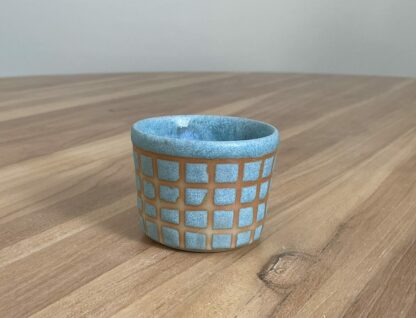 Checkered tumbler, blue