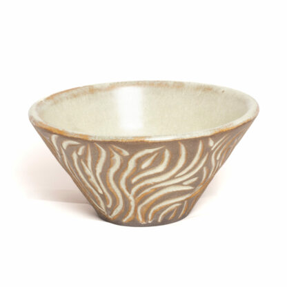 Carved bowl, mint-green