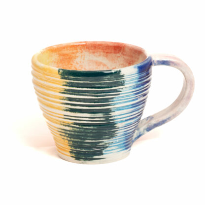 Colorful cup, textured