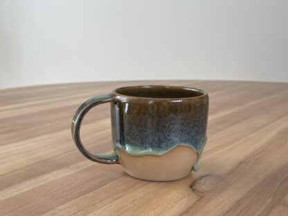 Brownish-green drippy mug - Image 4