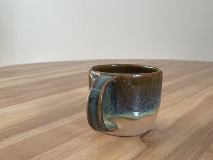 Brownish-green drippy mug - Image 2