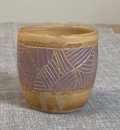 Geometric striped tumbler - tropic