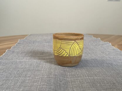 Geometric striped tumbler - yellow - Image 2