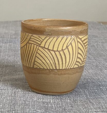 Geometric striped tumbler - sunset