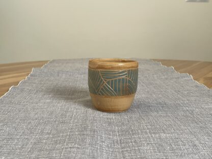 Geometric striped tumbler - ocean - Image 2