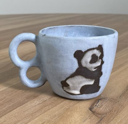 Melancholic panda mug, blue