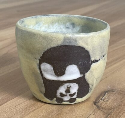 Upside-down panda tumbler, yellow