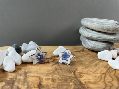 Star-shaped sticks with white gold and cobalt blue - Image 2