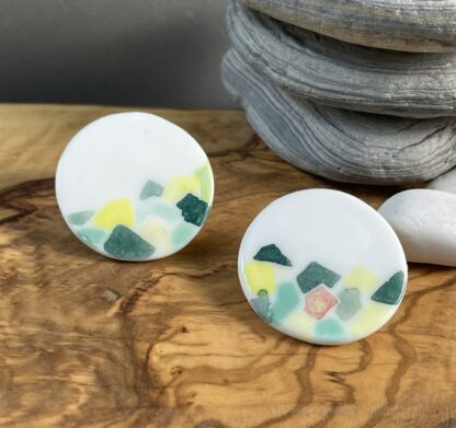 Round confetti sticks earrings