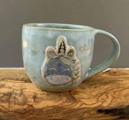 Blue&sparkly unicorn mug "Have you thought about death lately?"