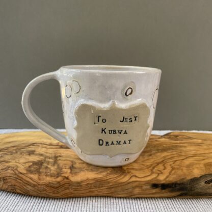 Light blue sparkly unicorn mug "To jest, kurwa, dramat" - Image 2