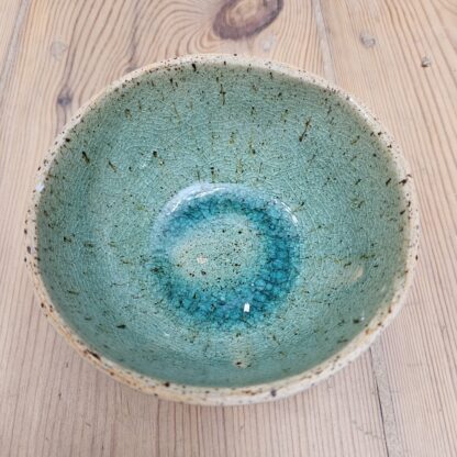 Spotted bowl with turquoise crackle - Image 2