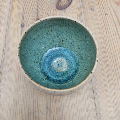 Spotted bowl with turquoise crackle - obrazek 2