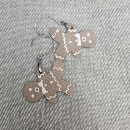 Gingerbread man earrings - Image 2