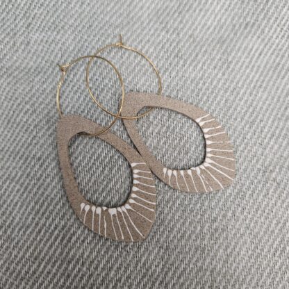 Gingerbread openwork earrings