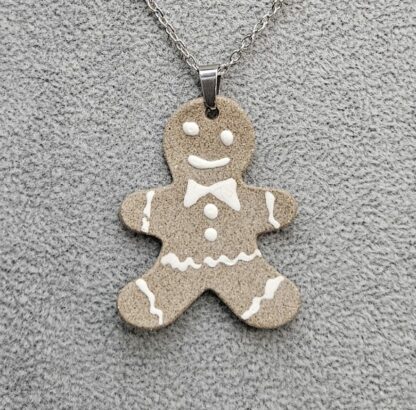 Gingerbread man necklace