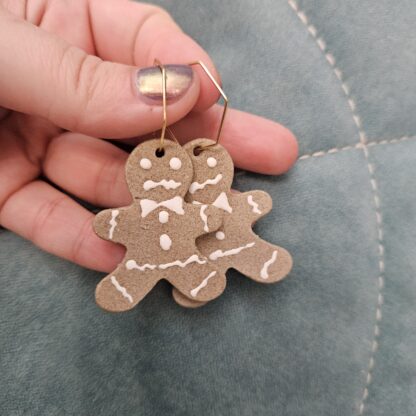 Gingerbread man earrings - Image 2