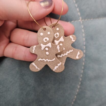 Gingerbread man earrings - Image 2