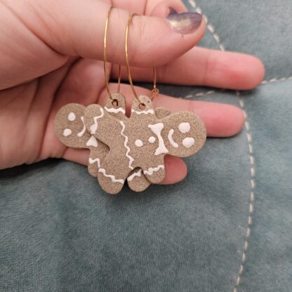 Gingerbread man earrings - Image 2