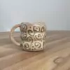Beige wavy mug,   masked swiggly pattern - Image 2