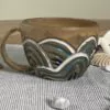 Sea-inspired beach mug,   carved waves (7)