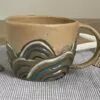 Sea-inspired beach mug,   carved waves (10)