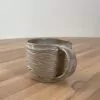 Mug with minty-green glaze and organic carvings (1) - Image 4
