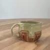 Geometrically carved mug - fire - Image 2