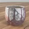 Round tumbler,   painted with soap bubbles