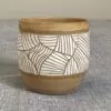 Geometric striped tumbler - white