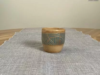 Geometric striped tumbler - ocean - Image 2