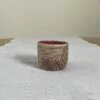 Toffee tumbler with feather-like carvings - Image 3