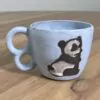 Melancholic panda mug, blue