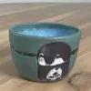 Upside-down panda tumbler, green