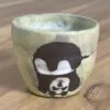 Upside-down panda tumbler, yellow