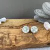 Green round napkin sticks earrings - Image 4