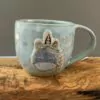 Blue&sparkly unicorn mug "Have you thought about death lately?"