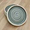 Soap dish with spiral - green