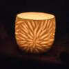Porcelain luminary with carvings - Image 3