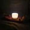 Porcelain luminary with carvings - Image 7