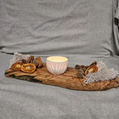 Porcelain luminary with carvings - Image 4