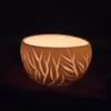 Porcelain luminary with carvings - Image 3