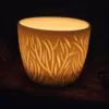Porcelain luminary with carvings - Image 3