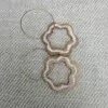 Gingerbread openwork flower earrings