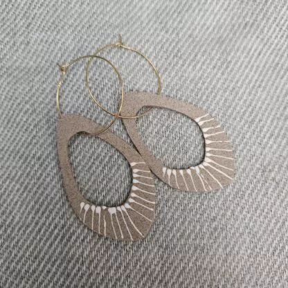 Gingerbread openwork earrings