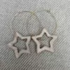 Gingerbread openwork star earrings