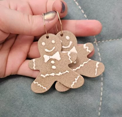 Gingerbread man earrings